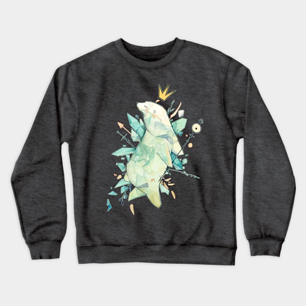 Polar bear king Crewneck Sweatshirt by Hittouch